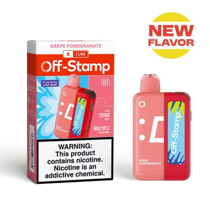 Lost Mary Disposable Vape Grape Pomegranate Off-Stamp X-CUBE 25K Disposable Kit (5%, 25000 Puffs)