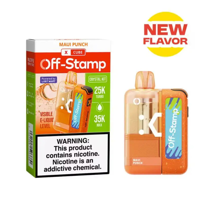 Lost Mary Disposable Vape Maui Punch Off-Stamp X-CUBE Crystal 35K Disposable Kit (5%, 35000 Puffs)
