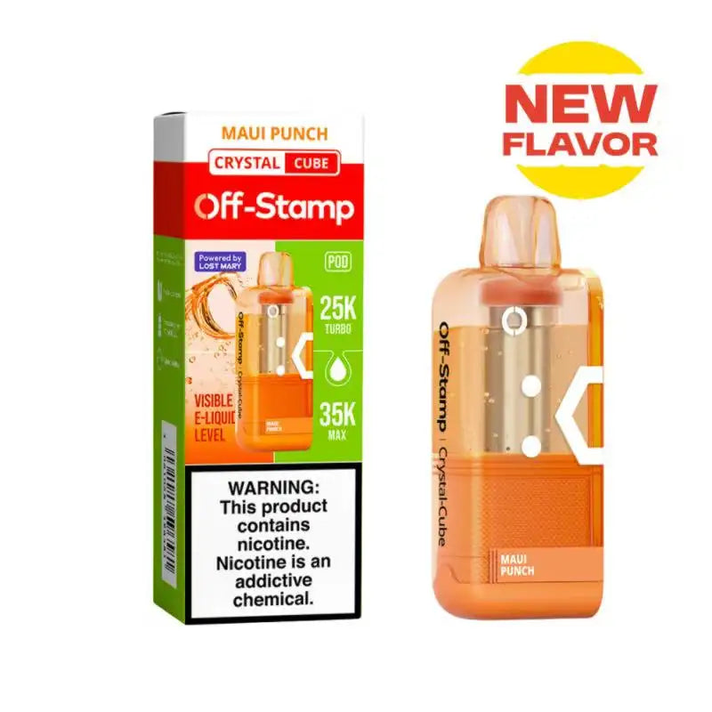 Lost Mary Disposable Vape Maui Punch Off-Stamp X-CUBE Crystal 35K Disposable Pod (5%, 35000 Puffs)