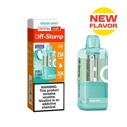 Lost Mary Disposable Vape Miami Mint Off-Stamp X-CUBE Crystal 35K Disposable Pod (5%, 35000 Puffs)