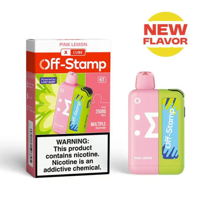 Lost Mary Disposable Vape Pink Lemon Off-Stamp X-CUBE 25K Disposable Kit (5%, 25000 Puffs)