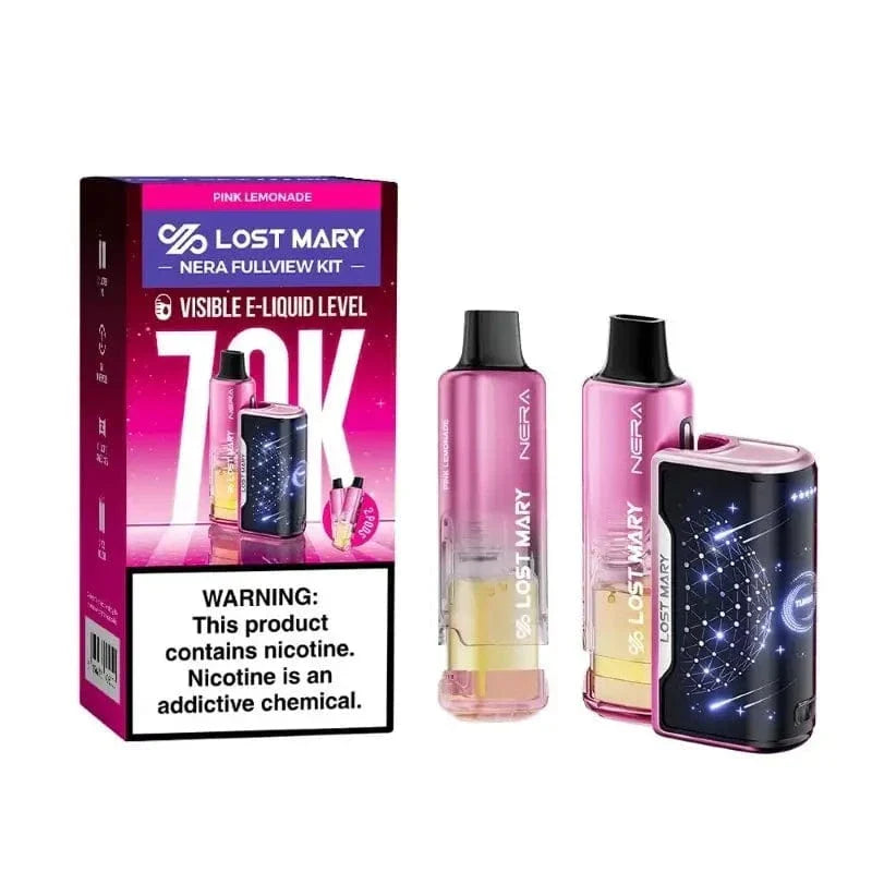 Lost Mary Disposable Vape Pink Lemonade Lost Mary Nera Fullview 70K Disposable Kit (5%,70000 Puffs)