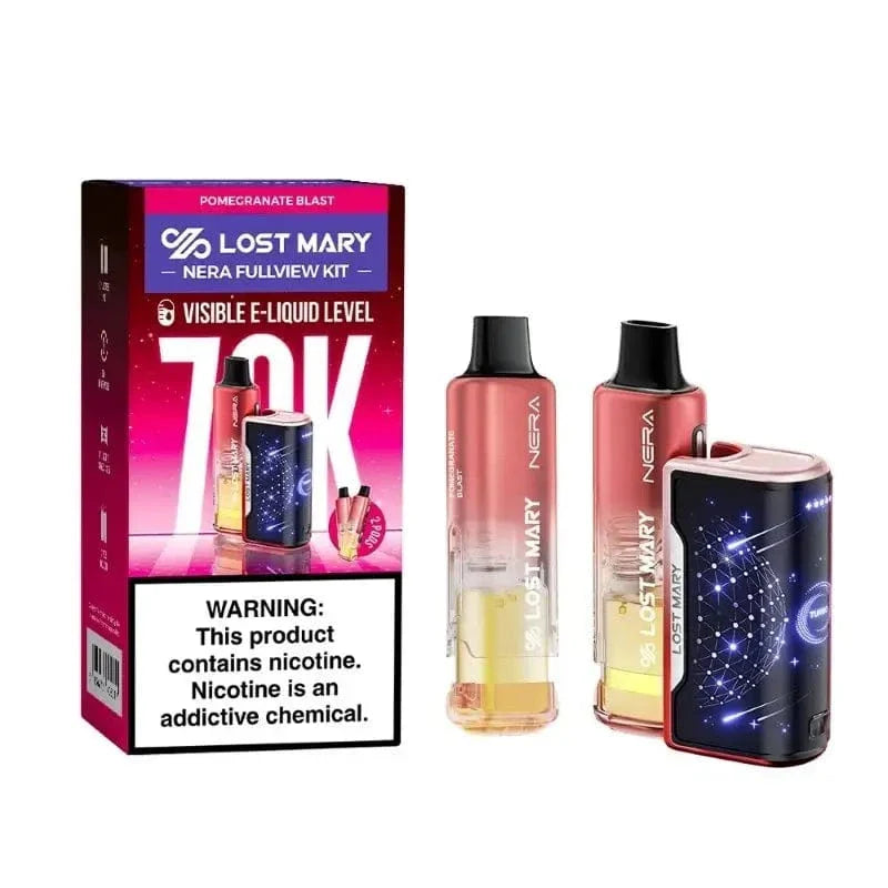 Lost Mary Disposable Vape Pomegranate Blast Lost Mary Nera Fullview 70K Disposable Kit (5%,70000 Puffs)