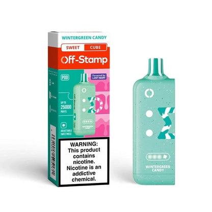 Lost Mary Disposable Vape Wintergreen Candy Off-Stamp X-CUBE Sweet 25K Disposable Pod (5%, 25000 Puffs)