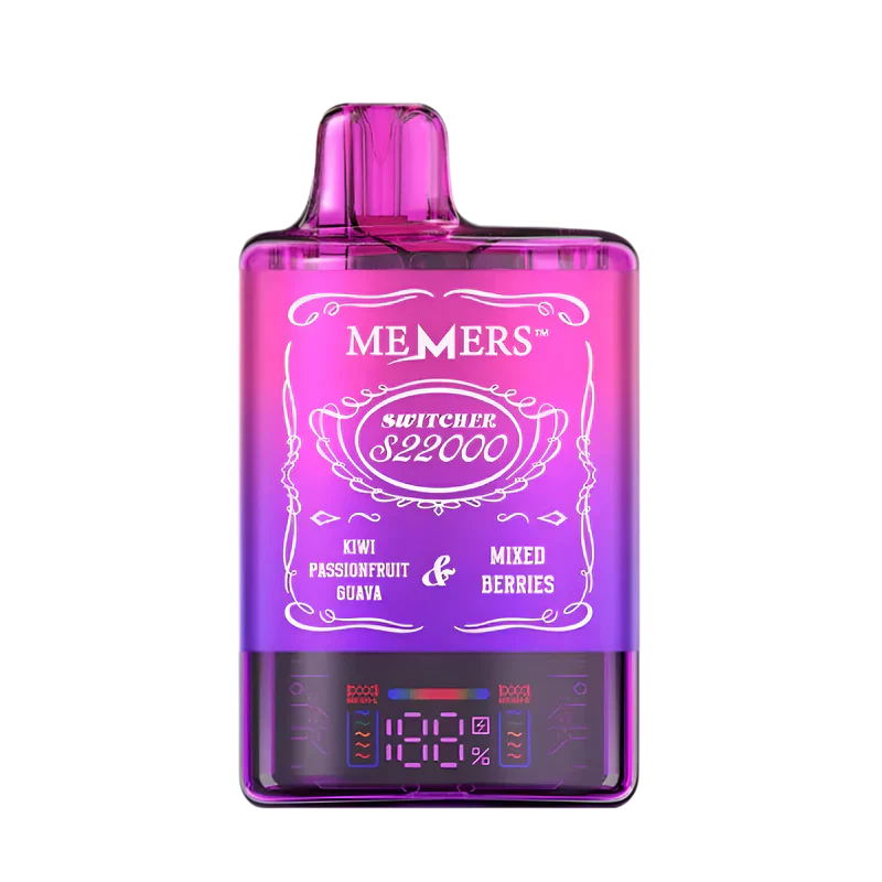 Memers switcher s22000 disposable vape kiwi passionfruit guava mixed berries