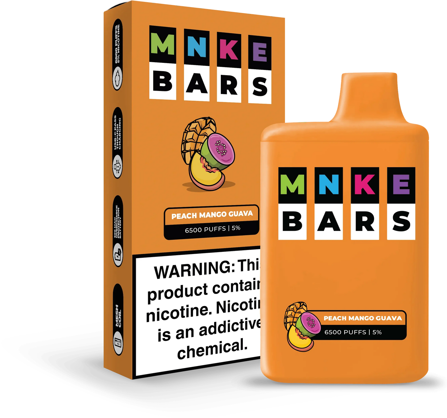 Vapetasia Disposable Vape Pango Guava MNKE Bars Disposable Vape (5%, 6500 Puffs)
