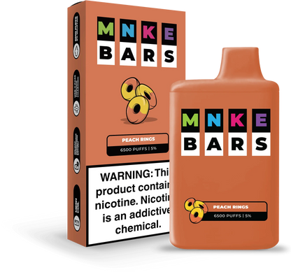 Vapetasia Disposable Vape Peach Rings MNKE Bars Disposable Vape (5%, 6500 Puffs)