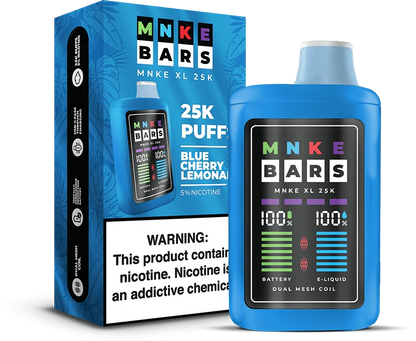 MNKE Bars XL 25K Disposable Vape Blue Cherry Lemonade Flavor