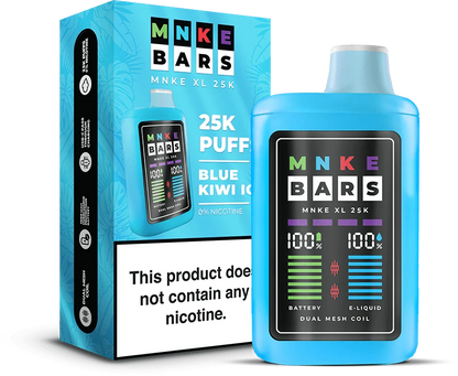 Vapetasia Disposable Vape Blue Kiwi Ice (0%) MNKE Bars XL 25K Disposable Vape (5%, 25000 Puffs)