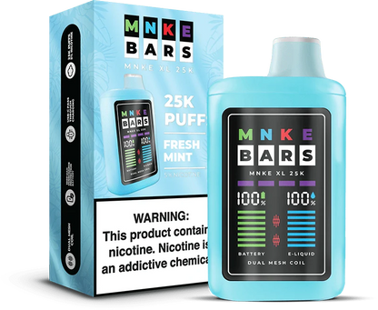 MNKE Bars XL 25K Disposable Vape Fresh Mint Flavor