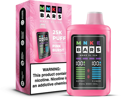 MNKE Bars XL 25K Disposable Vape Pink Burst Flavor