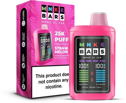 Vapetasia Disposable Vape Straw Melon (0%) MNKE Bars XL 25K Disposable Vape (5%, 25000 Puffs)