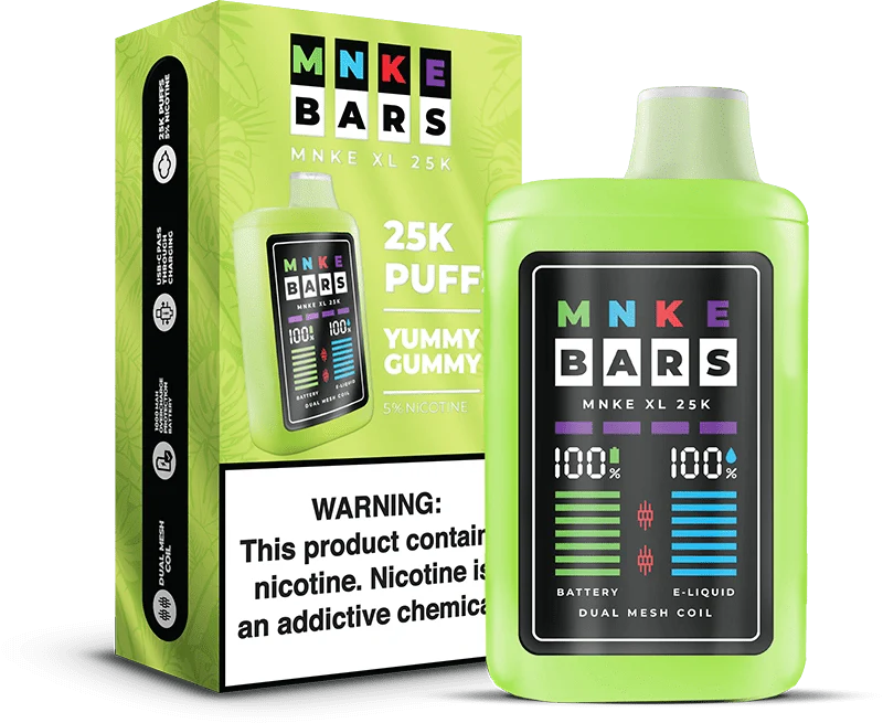 MNKE Bars XL 25K Disposable Vape Yummy Gummy Flavor