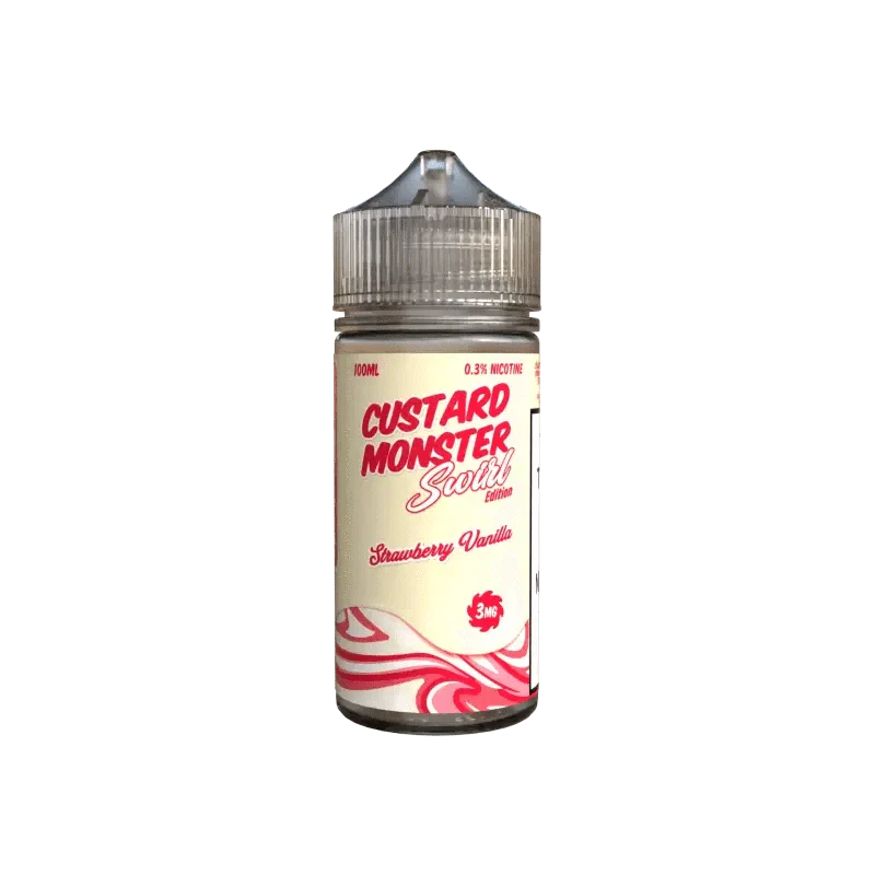 Monster Vape Labs Juice 3MG Custard Monster NTD Strawberry Vanilla Swirl Edition 100ml