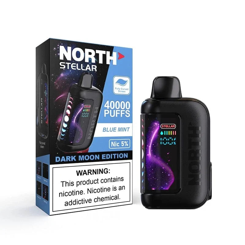 North Disposable Vape Blue Mint North Stellar Dark Moon Edition 40K Disposable Vape (5%, 40000 Puffs)