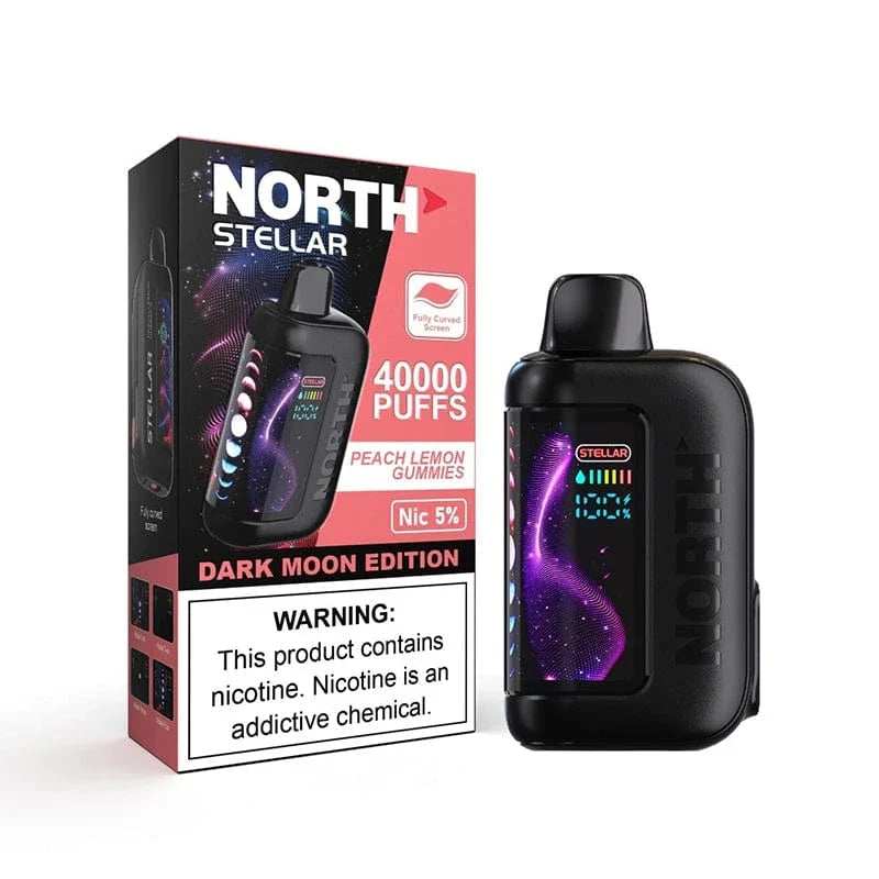 North Disposable Vape Peach Lemon Gummies North Stellar Dark Moon Edition 40K Disposable Vape (5%, 40000 Puffs)