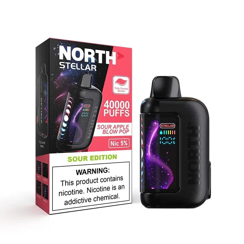 North Disposable Vape Sour Apple Blow Pop (Sour Edition) North Stellar Dark Moon Edition 40K Disposable Vape (5%, 40000 Puffs)