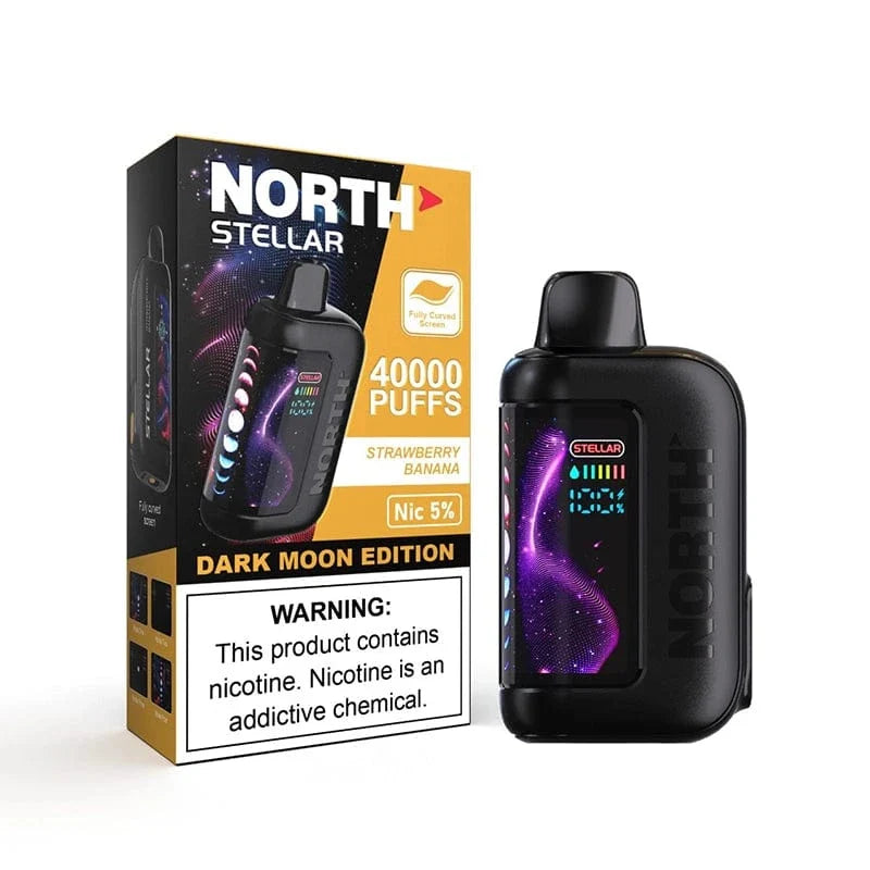 North Disposable Vape Strawberry Banana North Stellar Dark Moon Edition 40K Disposable Vape (5%, 40000 Puffs)