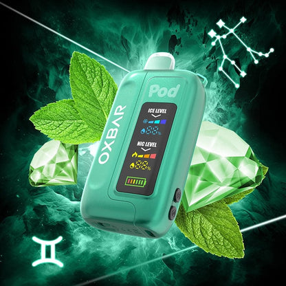 OXBAR Disposable Vape Jewel Mighty Mint OXBAR x Pod Juice ICE-NIC Control 35K Disposable Vape (5%, 35000 Puffs)