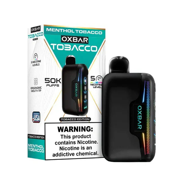 OXBAR Disposable Vape Menthol Tobacco OXBAR ASTRO MAZE 50K NIC Control Disposable Vape (5%, 50000 Puffs)