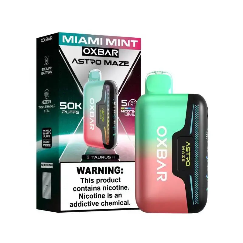 OXBAR Disposable Vape Miami Mint OXBAR ASTRO MAZE 50K NIC Control Disposable Vape (5%, 50000 Puffs)