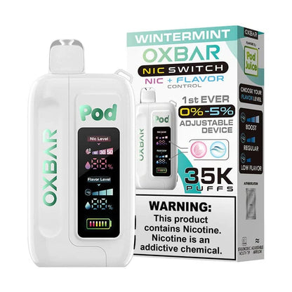 OXBAR Disposable Vape Wintermint OXBAR x Pod Juice Nic Switch Disposable Vape (5%, 35000 Puffs)