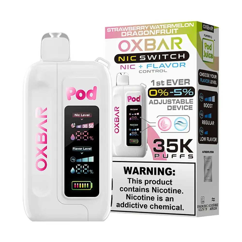 Oxbar-pod-juice-nic-switch-35000-disposable-strawberry-watermelon-dragonfruit