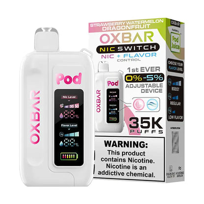 Oxbar-pod-juice-nic-switch-35000-disposable-strawberry-watermelon-dragonfruit