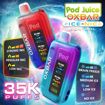 OXBAR X Pod Juice ICE-NIC 35K Disposable Vape 35000 Puffs