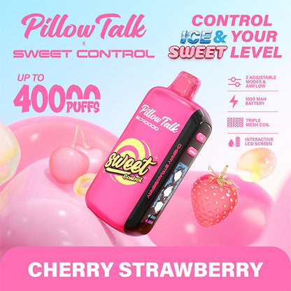 Pillow Talk Disposable Vape Cherry Strawberry Pillow Talk SC40000 Ice & Sweet Control Disposable Vape (5%, 40000 Puffs)