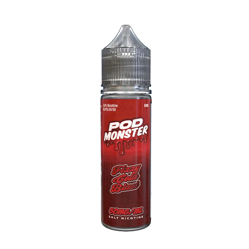 Pod monster salts fizzy cola blast synthetic vape juice 60ml 50mg