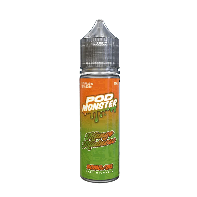 Monster Vape Labs Juice 50MG Pod Monster Salts Mango Madness Synthetic Vape Juice 60ml