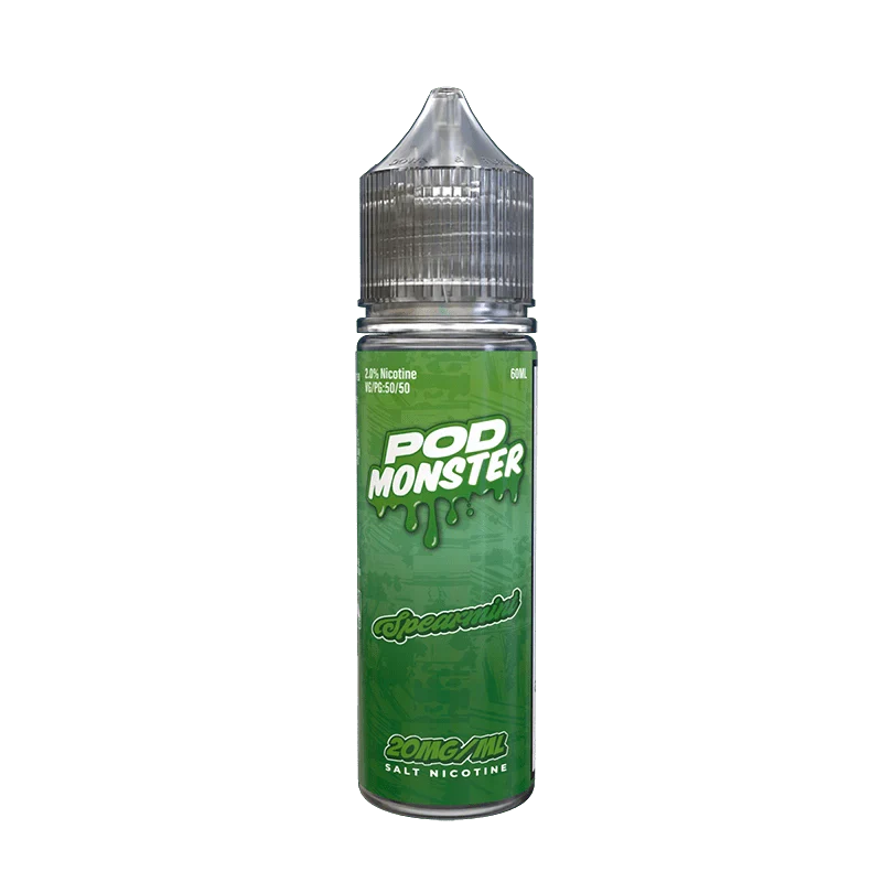 Pod monster salts spearmint synthetic vape juice 60ml 20mg