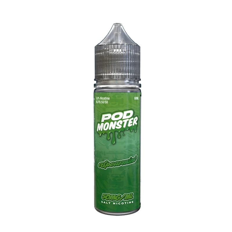 Pod monster salts spearmint synthetic vape juice 60ml 50mg