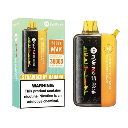 Pyne Pod Disposable Vape Strawberry Banana Pyne Pod Boost Max 30000 Disposable Vape (5%, 30000 Puffs)