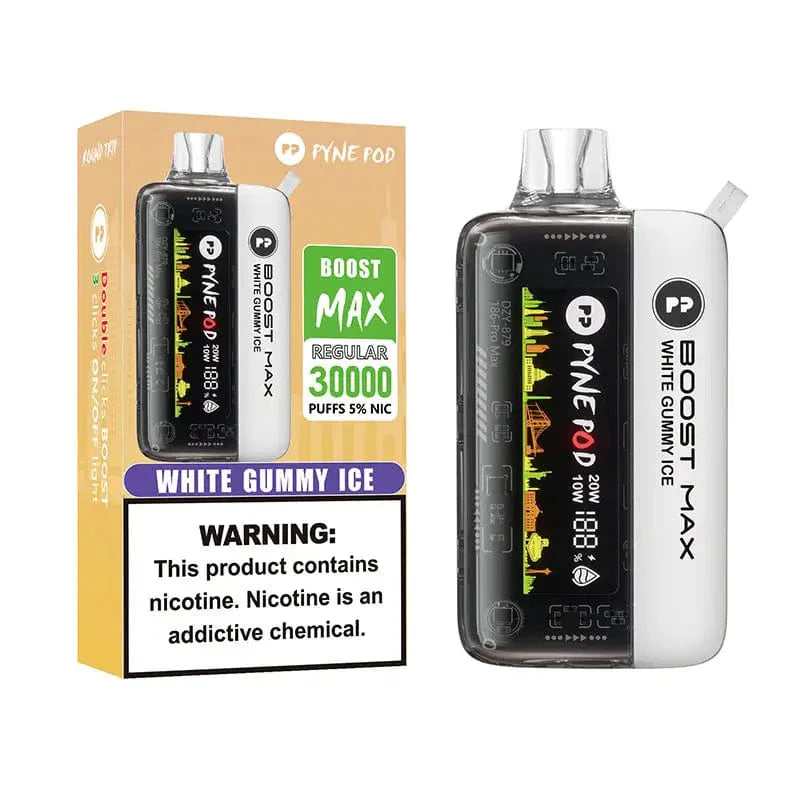 Pyne Pod Disposable Vape White Gummy Ice Pyne Pod Boost Max 30000 Disposable Vape (5%, 30000 Puffs)