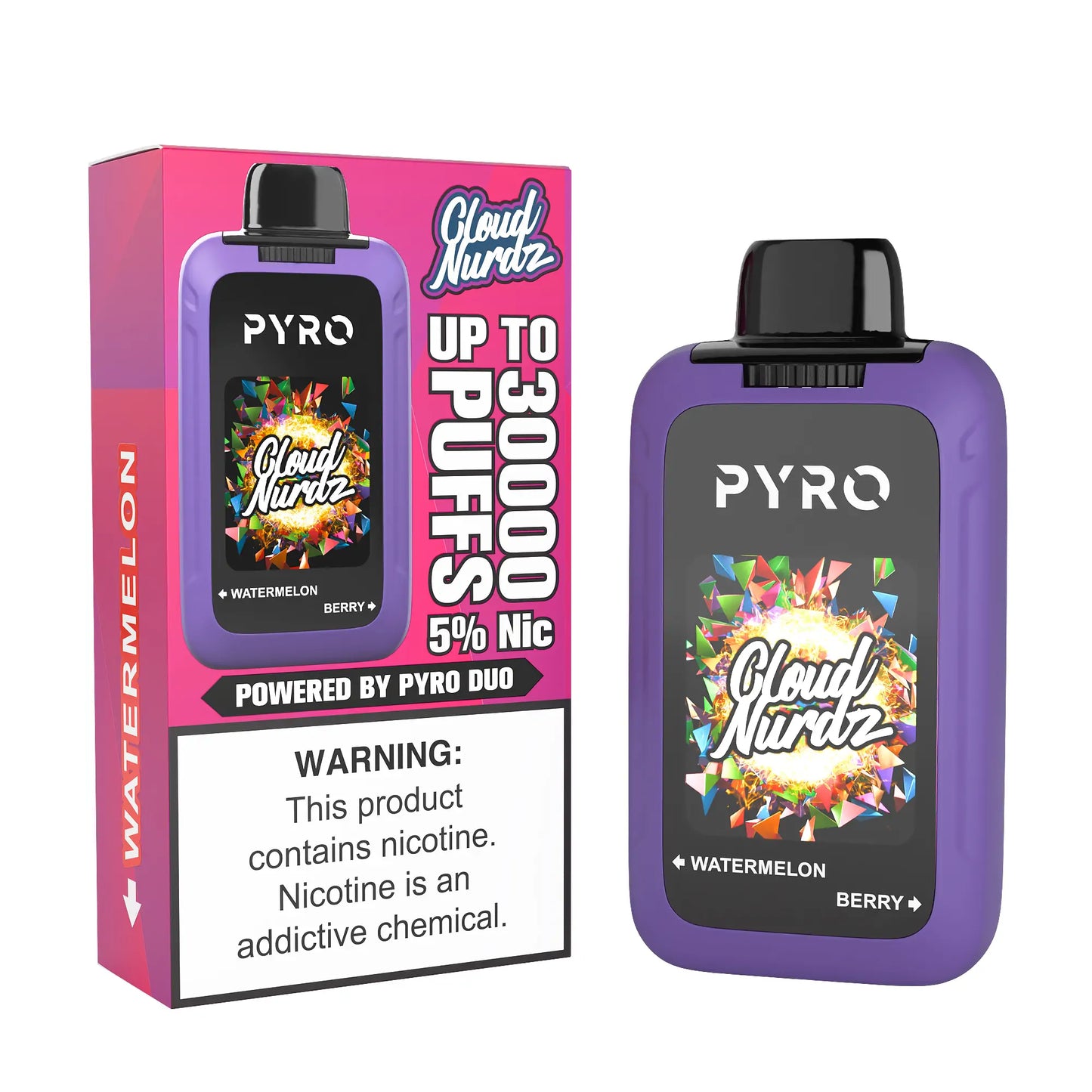 Pyro Duo x Cloud Nurdz 30K Disposable Vape