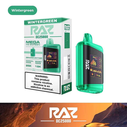 RAZ DC25000 Disposable Vape Wintergreen Flavor