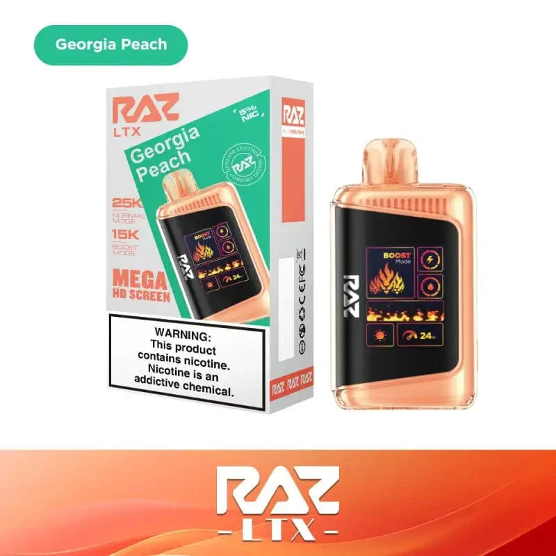 RAZ Disposable Vape Georgia Peach (New LTX Package) RAZ DC25000 Disposable Vape (5%, 25000 Puffs)
