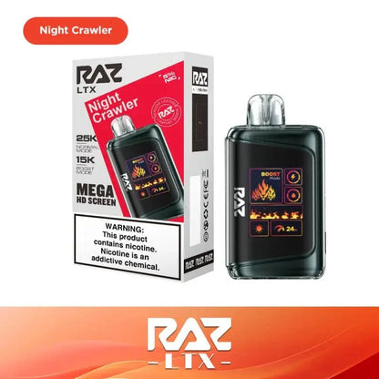 RAZ Disposable Vape Night Crawler (New LTX Package) RAZ DC25000 Disposable Vape (5%, 25000 Puffs)