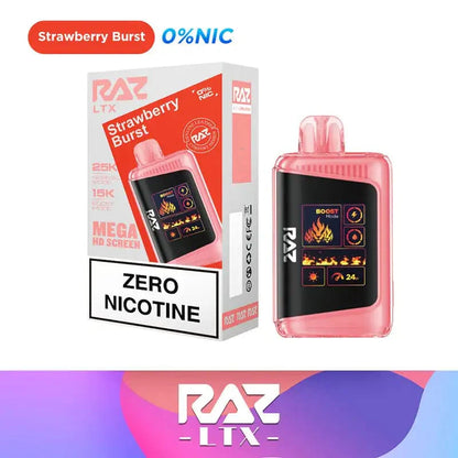RAZ Disposable Vape Strawberry Burst RAZ DC25000 Zero Nicotine Disposable Vape (0%, 25000 Puffs)