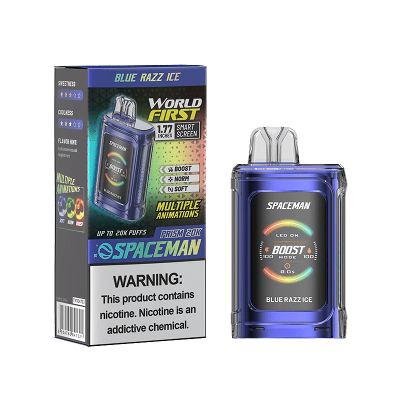 SMOK Spaceman Prism 20K Disposable Vape Blue Razz Ice Flavor