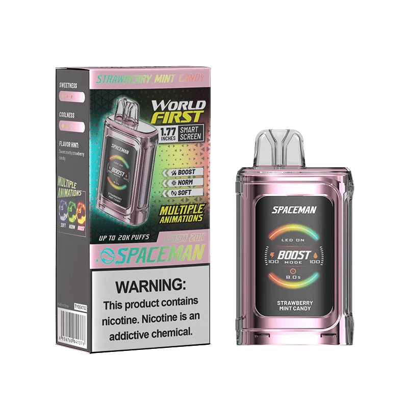 SMOK Spaceman Prism 20K Disposable Vape Strawberry Mint Candy Flavor