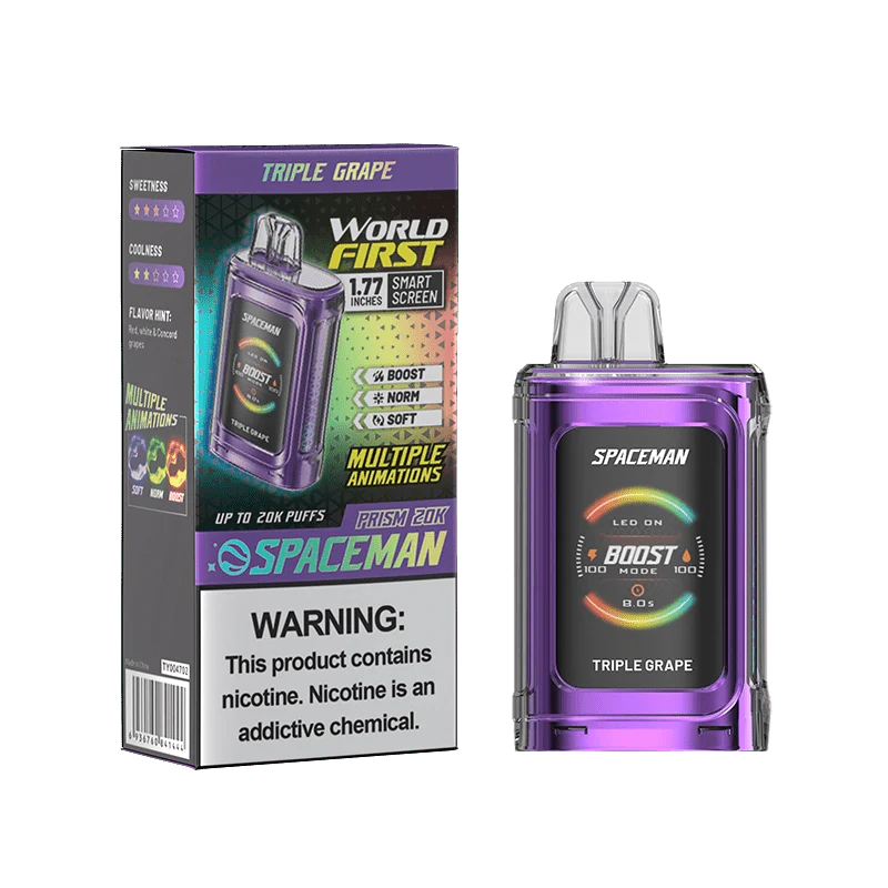 SMOK Spaceman Prism 20K Disposable Vape Triple Grape Flavor