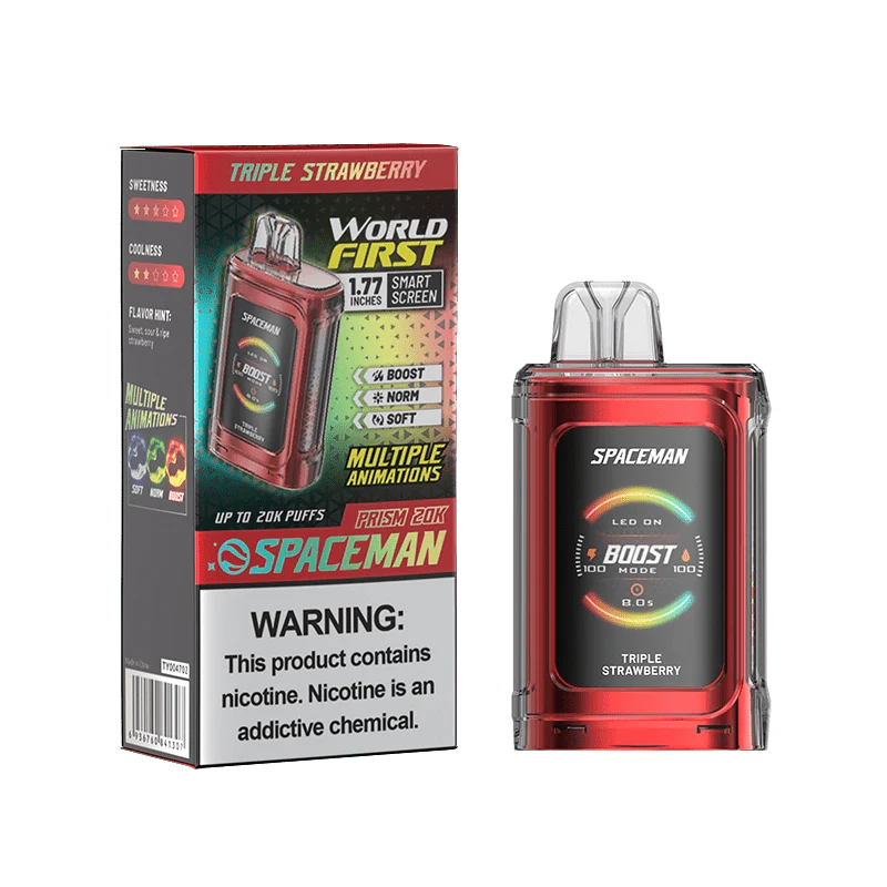 SMOK Spaceman Prism 20K Disposable Vape Traiple Strawberry Flavor