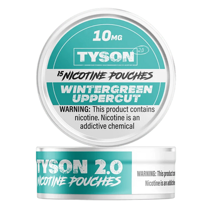 Tyson Cigarette Solutions 10mg / Wintergreen Uppercut Tyson 2.0 Nicotine Pouches