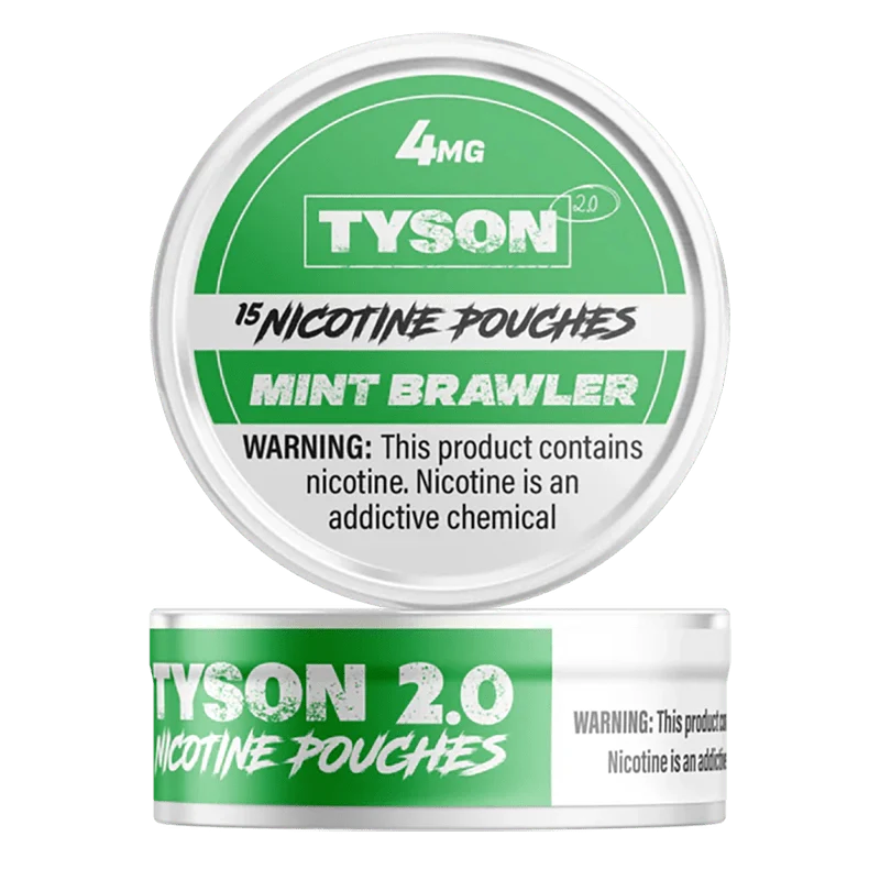Tyson Cigarette Solutions 4mg / Mint Brawler Tyson 2.0 Nicotine Pouches