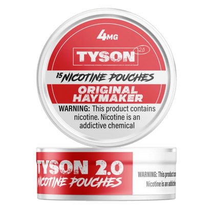 Tyson Cigarette Solutions 4mg / Original Haymaker Tyson 2.0 Nicotine Pouches