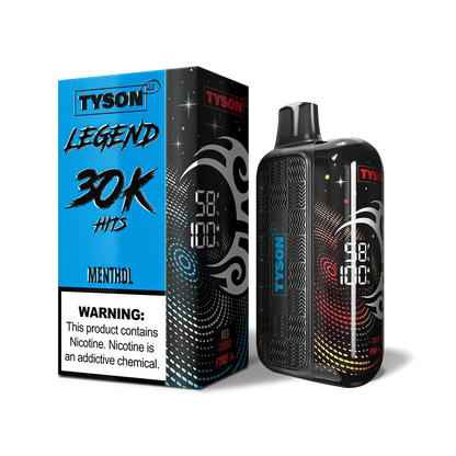 Tyson 2 legend 30k disposable menthol