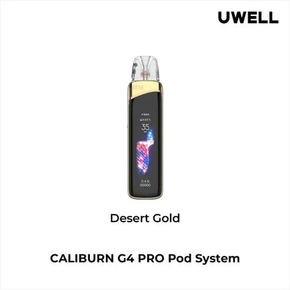 Uwell Pod System Desert Gold Uwell Caliburn G4 Pro 35W Pod Kit